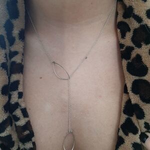 Silver layered necklace 